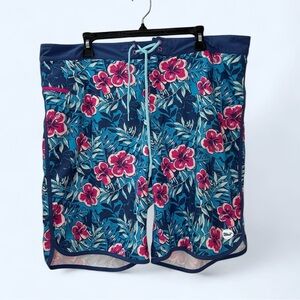 Vineyard Vines Ocean Floral Board Shorts in Blue/Pink Size 38 Tropical Print